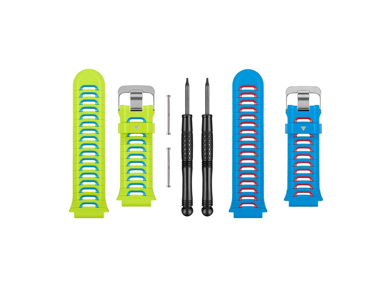 Garmin Accessory Band Kit Green Blue and Blue Red Wrist Bands for 920XT