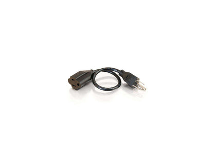 C2G 03115 18 AWG Outlet Saver Power Extension Cord - NEMA 5-15P to NEMA 5-15R, TAA Compliant, Black (6 Feet, 1.82 Meters)