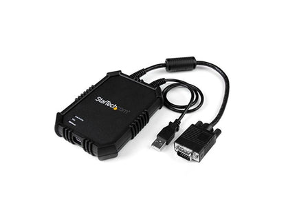 StarTech.com NOTECONS02X Laptop to Server KVM Console - Rugged USB Crash Cart Adapter with File Transfer and Video Capture