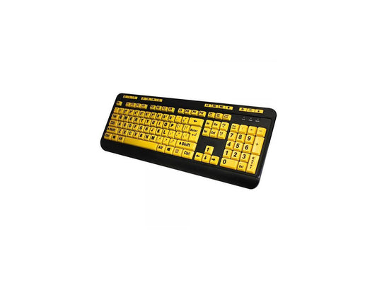 Adesso AKB-132UY EasyTouch 132 - Florescent Yellow Multimedia Desktop Keyboard