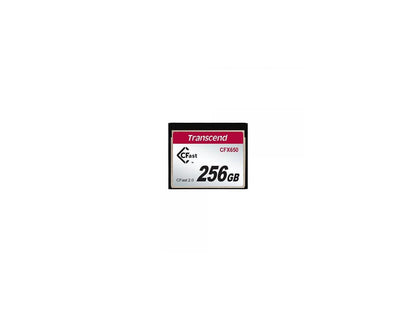 Transcend 256 GB CFast Card - 500 MB/s Read - 250 MB/s Write - 650x Memory Speed - 3 Year Warranty