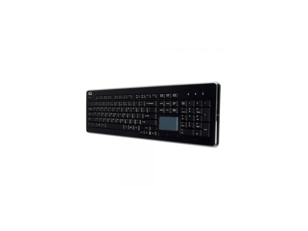 Adesso Wireless SlimTouch Desktop Touchpad Keyboard