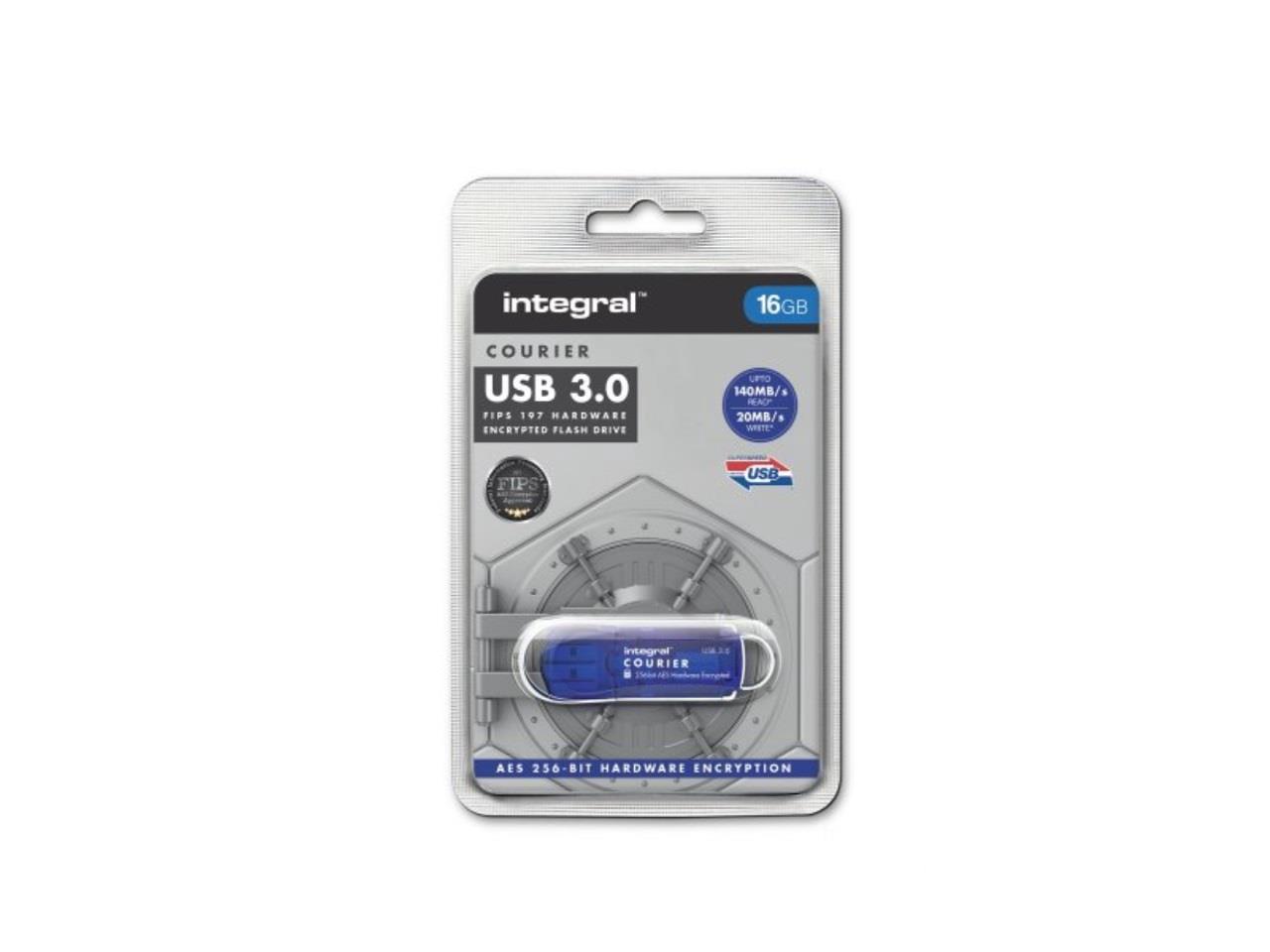 integral 16gb courier fips 197 encrypted usb 3.0