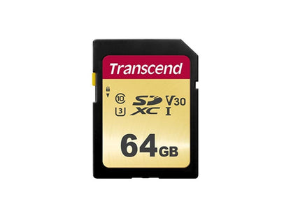 Transcend TS64GSDC500S 64GB UHS-I U3 SD Memory Card MLC