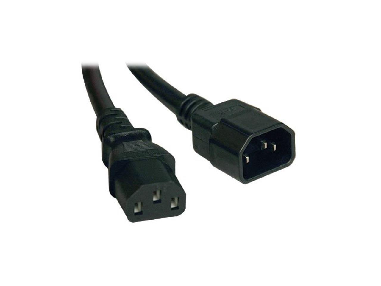 Tripp Lite Heavy-Duty Power Extension Cord, 15A, 14AWG (IEC-320-C14 to IEC-320-C13), 3-ft