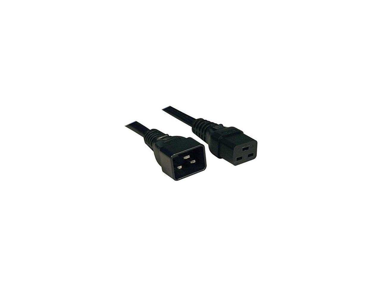 Tripp Lite Heavy-Duty Power Extension Cord, 15A, 14 AWG (IEC-320-C19 to IEC-320-C20), 3 ft. (1 m) (P036-003-15A)