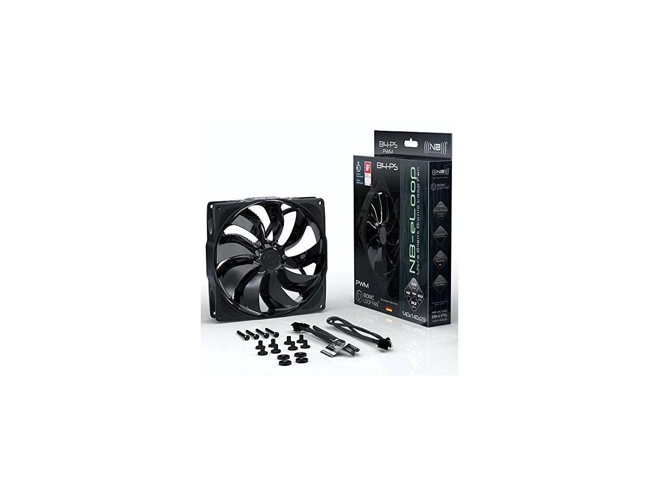 Noiseblocker NB-eLoop B14-PS Black Edition 140mm 4Pin PWM Fan, 300-1200RPM, 83.92CFM, 24.28dBA