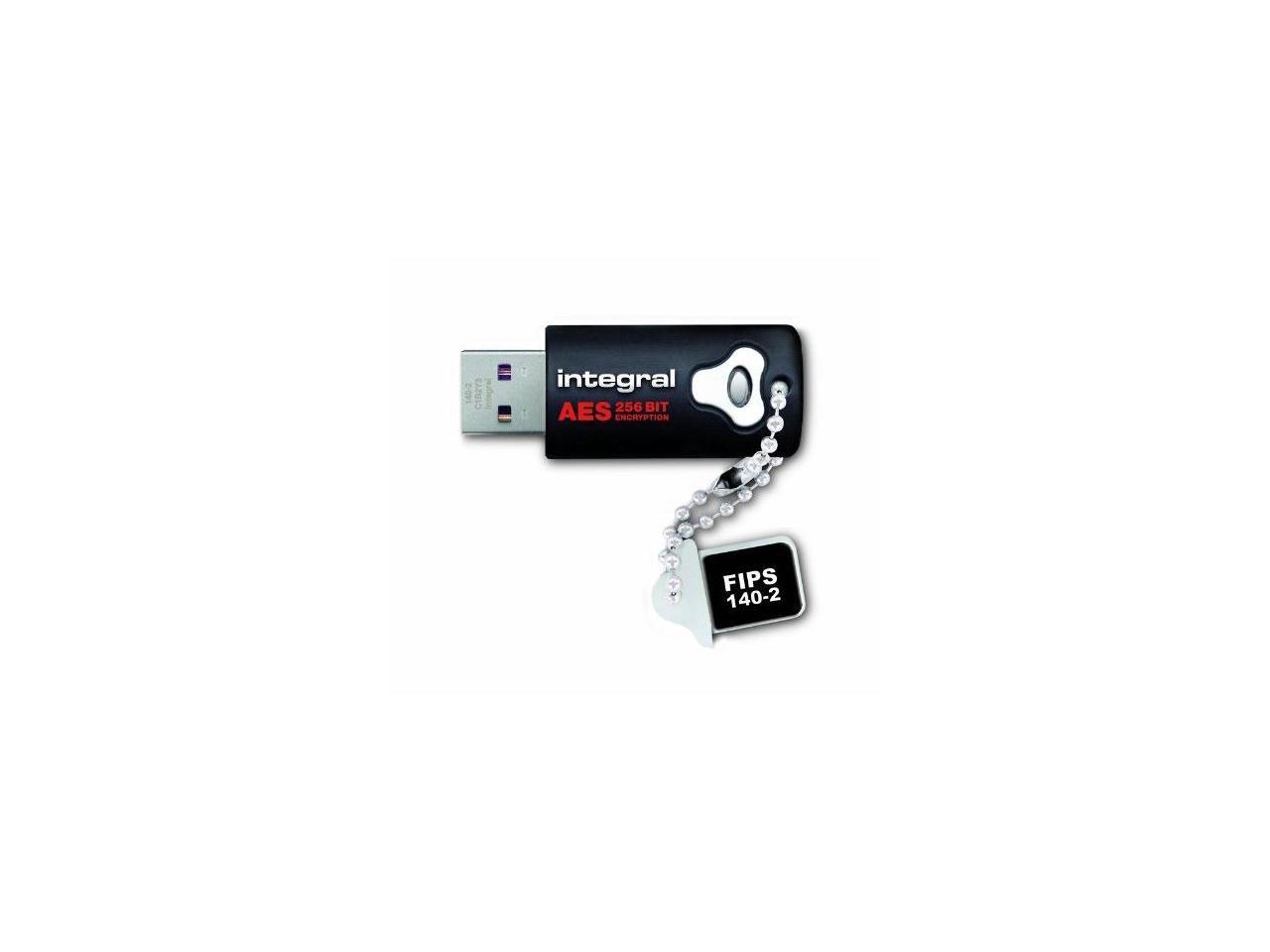 8GB Integral Drive FIPS 140-2 Encrypted USB Flash Drive (256-bit Hardware Encryption)