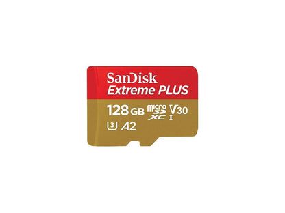 SanDisk - SDSQXBZ-128G-ANCMA - SanDisk Extreme PLUS 128 GB Class 10/UHS-I (U3) microSDXC - 170 MB/s Read - 90 MB/s Write
