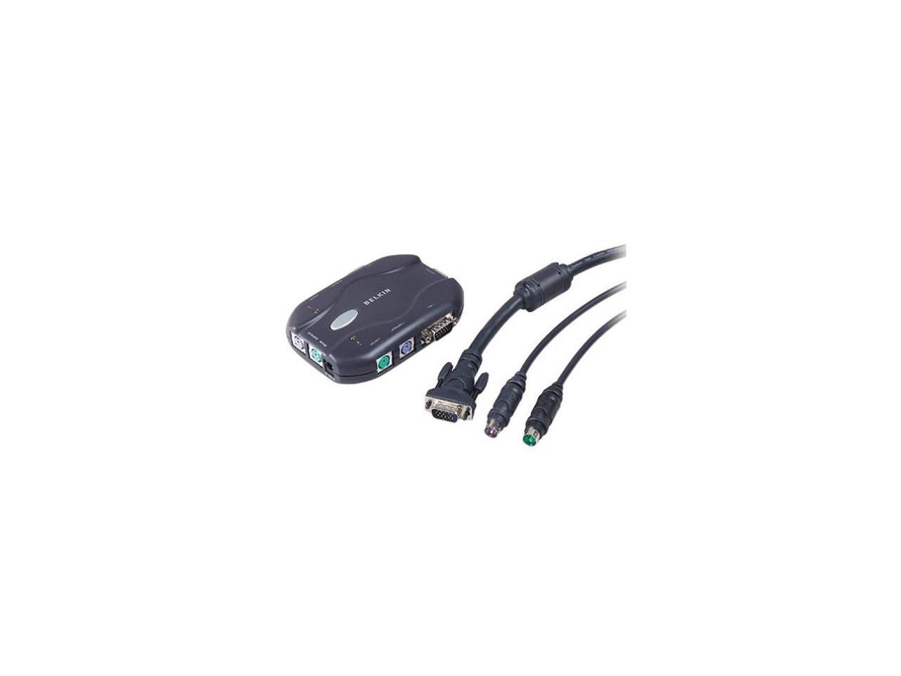 belkin 2-port kvm switch with bundled cables (f1dj102p-b)