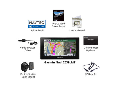 Garmin Nuvi 2639LMT GPS Travel Assistant with Free Lifetime Maps and Traffic Updates