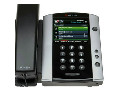 Polycom 2200-48500-025 VVX 501 12-Line Business Media VoIP Conference Phone