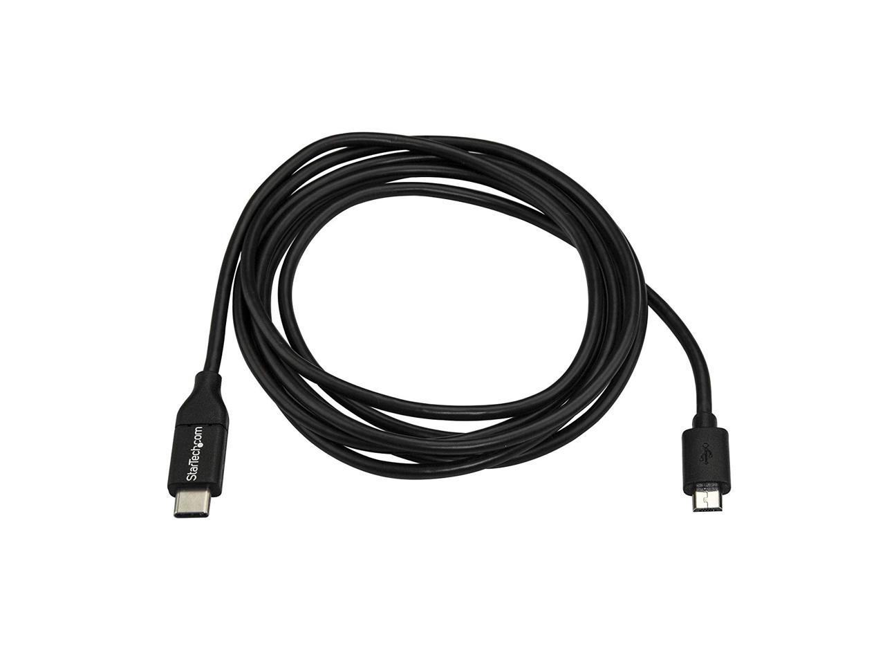StarTech USB2CUB1M USB C to Micro USB Cable - 3 ft. / 1m - USB 2.0 Cable - Micro USB Cord - Micro B USB C Cable - USB 2.0 Type C
