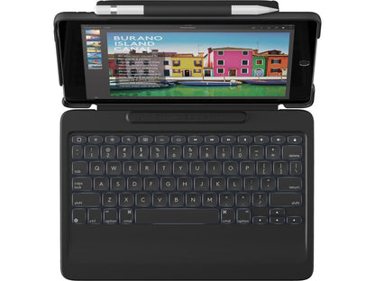 Logitech Slim Combo Keyboard/Cover Case (Folio) for 10.5" Apple iPad Pro Tablet - Black - Spill - x