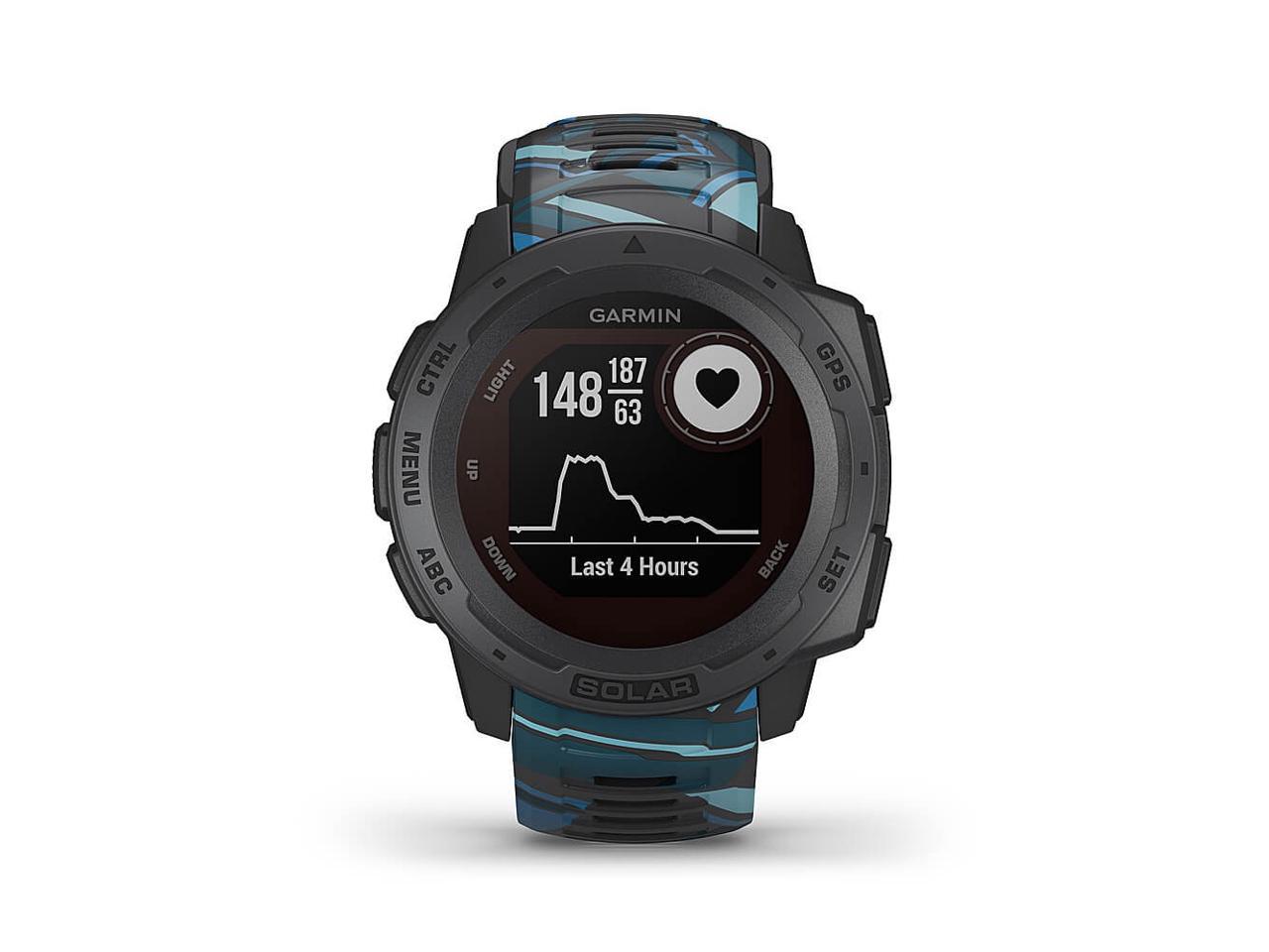 Garmin Instinct Solar Surf, Solar-Powered Rugged GPS Smartwatch -Pipeline- (010-02293-17)