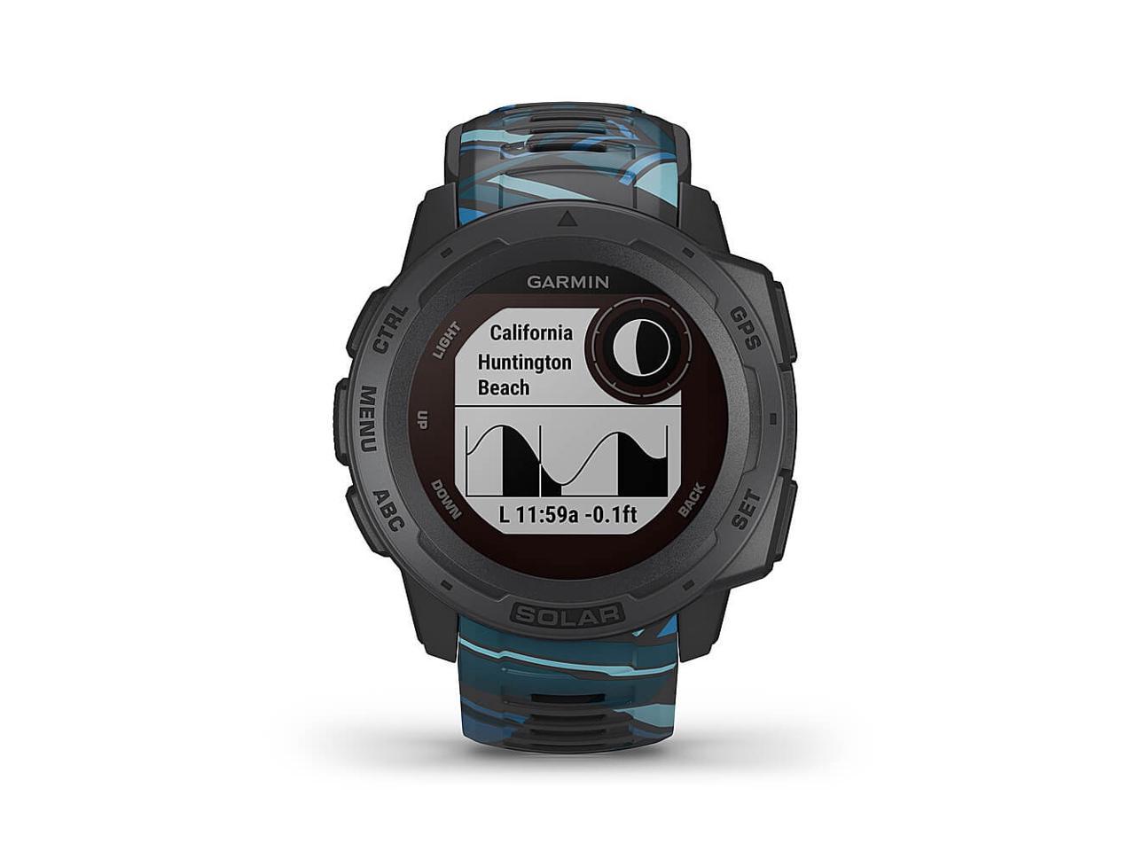 Garmin Instinct Solar Surf, Solar-Powered Rugged GPS Smartwatch -Pipeline- (010-02293-17)