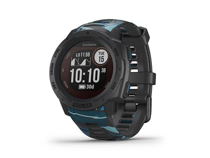 Garmin Instinct Solar Surf, Solar-Powered Rugged GPS Smartwatch -Pipeline- (010-02293-17)