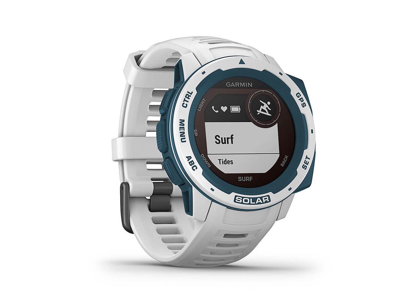 Garmin Instinct Solar Surf, Solar-Powered Rugged GPS Smartwatch -Cloudbreak- (010-02293-18)