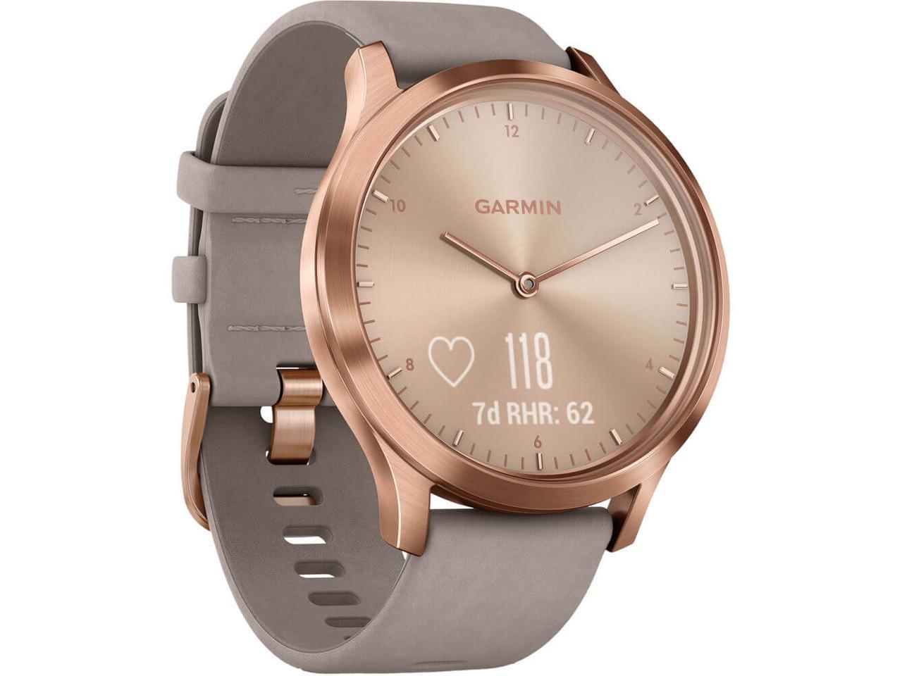 GARMIN USA 010-01850-19 vivomove HR Premi RoseGold Gry