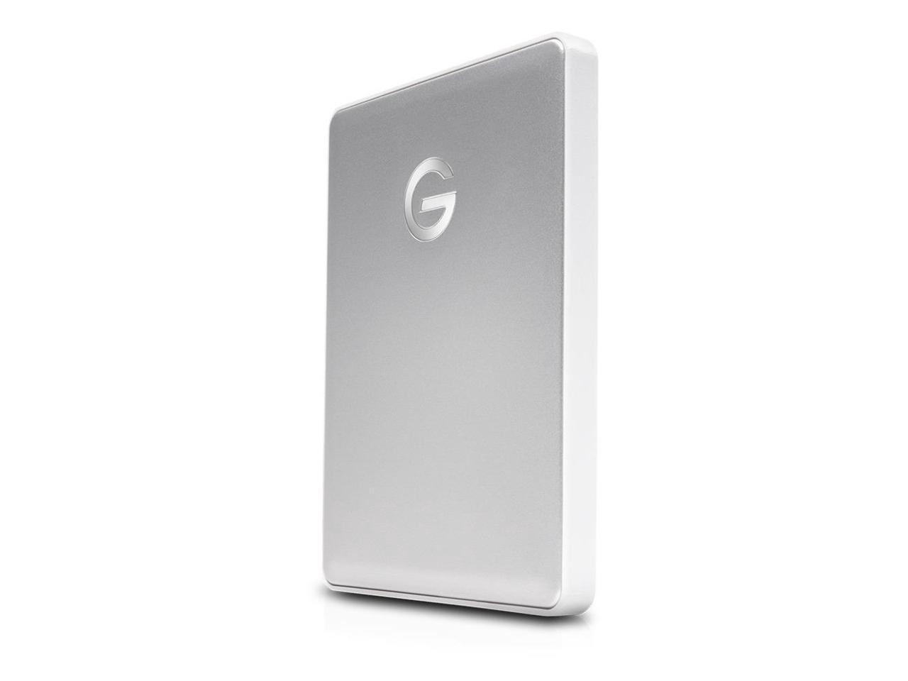 Thermal Grizzly 2TB G-DRIVE mobile USB-C Portable External Hard Drive, USB 3.1 Gen 1, Silver (0G10339)