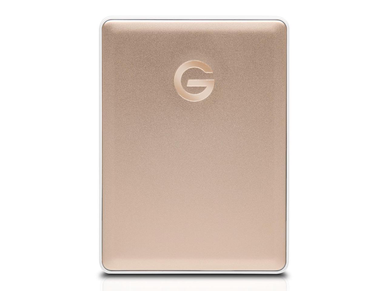 Thermal Grizzly 2TB G-DRIVE mobile USB-C Portable External Hard Drive, USB 3.1 Gen 1, Gold (0G10340)