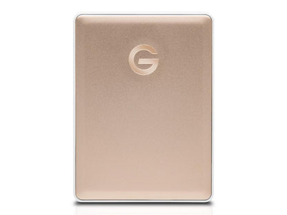 Thermal Grizzly 2TB G-DRIVE mobile USB-C Portable External Hard Drive, USB 3.1 Gen 1, Gold (0G10340)