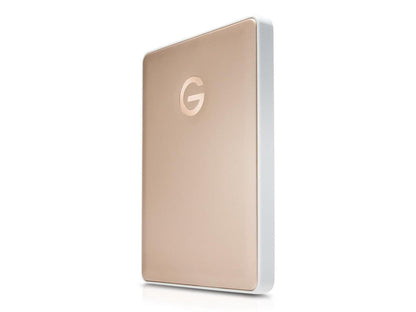 Thermal Grizzly 2TB G-DRIVE mobile USB-C Portable External Hard Drive, USB 3.1 Gen 1, Gold (0G10340)