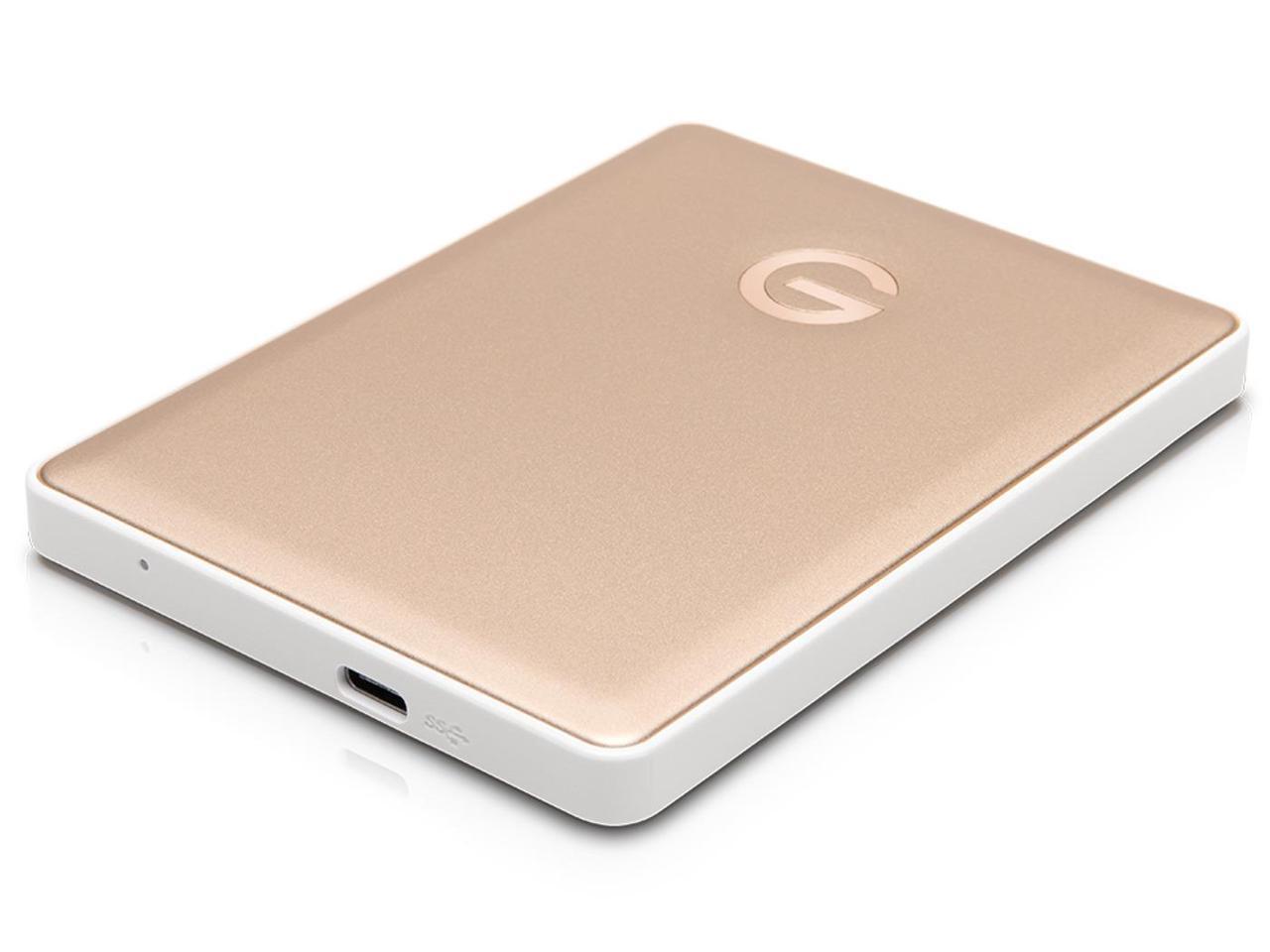 Thermal Grizzly 2TB G-DRIVE mobile USB-C Portable External Hard Drive, USB 3.1 Gen 1, Gold (0G10340)