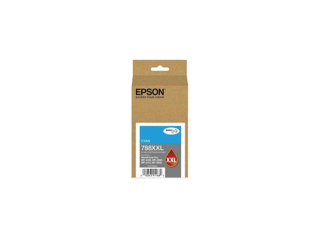 Epson 788 - 788XXL DURABrite Extra High Yield Ink Cartridge - Cyan