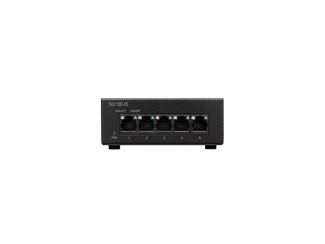 Cisco SG110D-05 Desktop Switch with 5 Gigabit Ethernet (GbE) Ports, Limited Lifetime Protection (SG110D-05-NA)