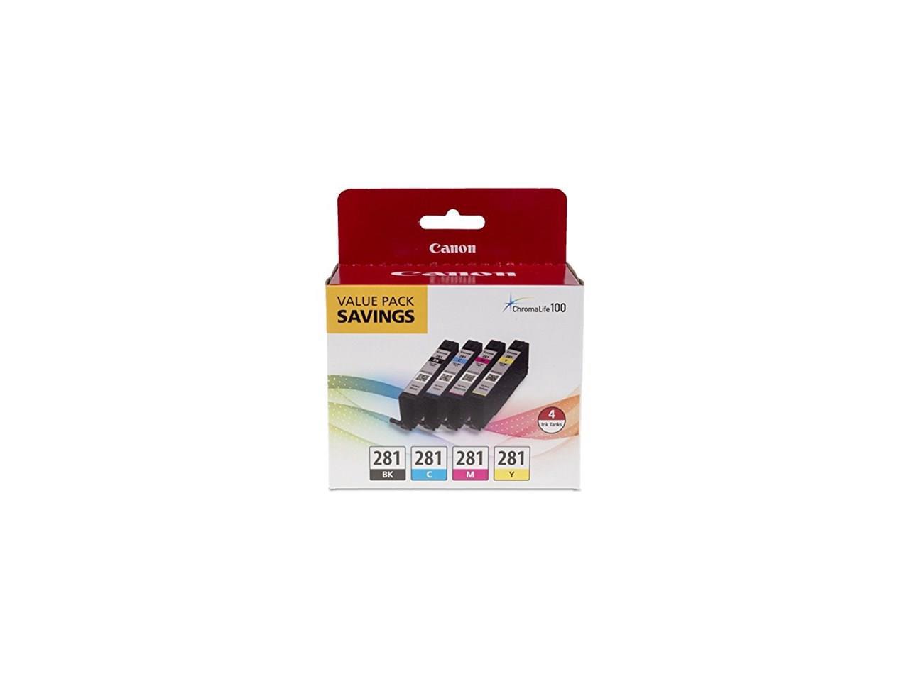 Canon Cli-281 Ink Cartridge - Black Cyan Magenta Yellow