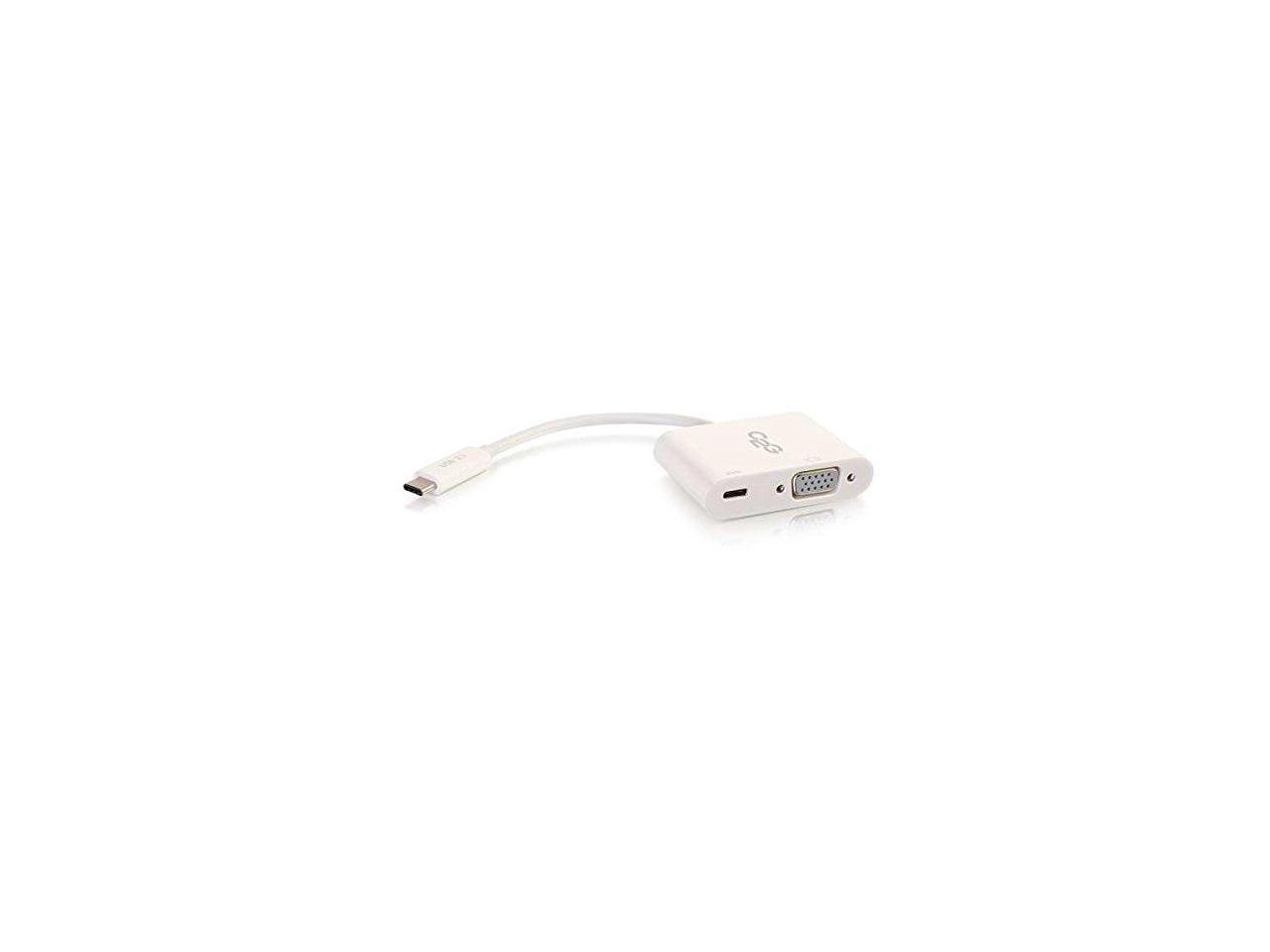 C2g Usb C To Vga Video Adapter W/ Power Delivery - Usb Type C To Vga White