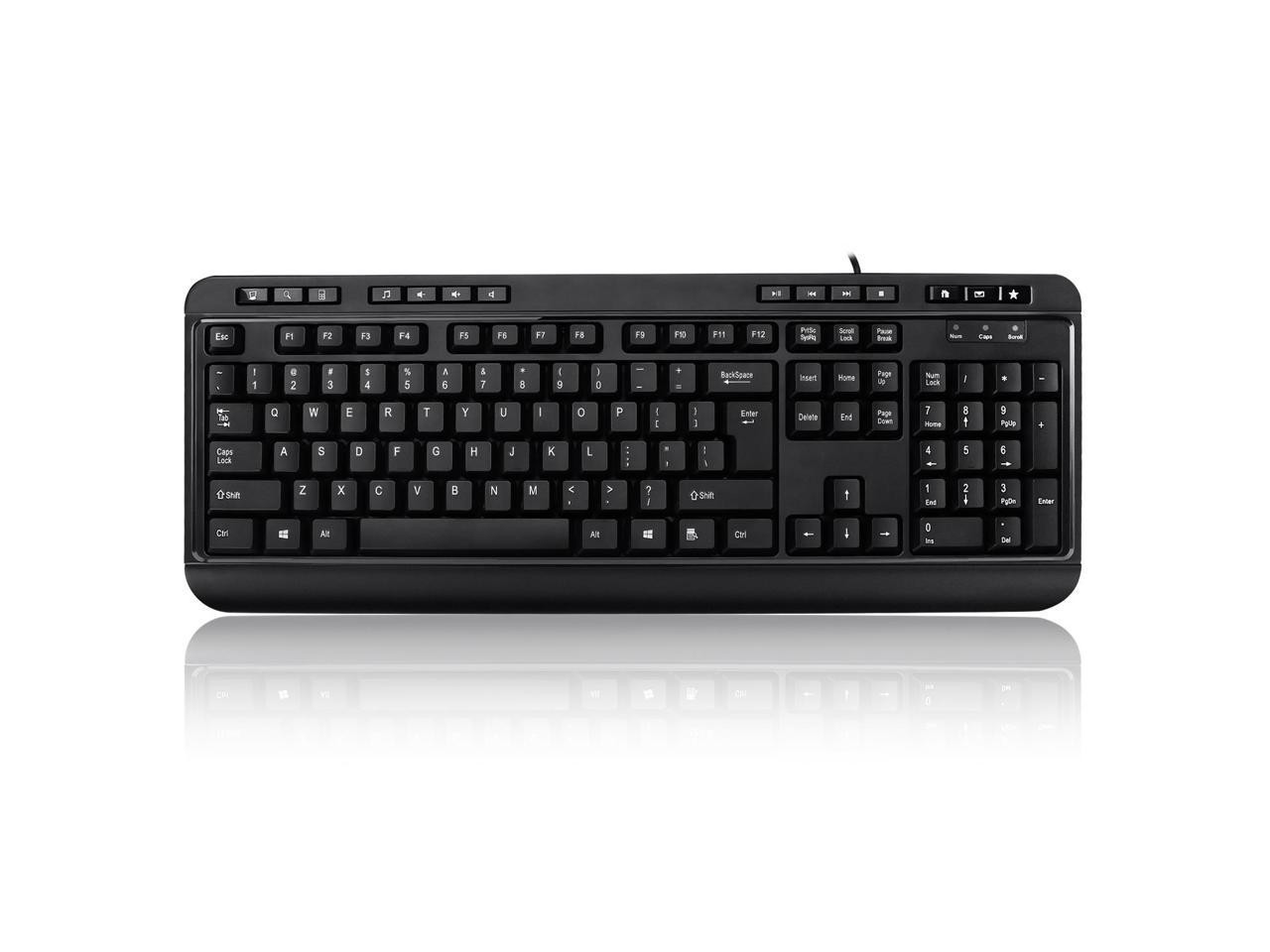 ADESSO AKB-132HB ADESSO DESKTOP MULTIMEDIA USB KEYBOARD WITH BUILTIN 3 PORTS USB HUB CONVENIENT