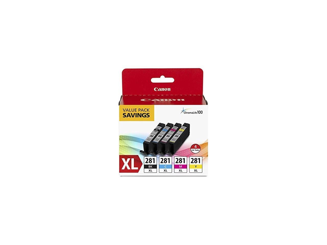 Canon CLI-281 XL High Yield Ink Cartridge - Combo Pack - Black/Cyan/Magenta/Yellow