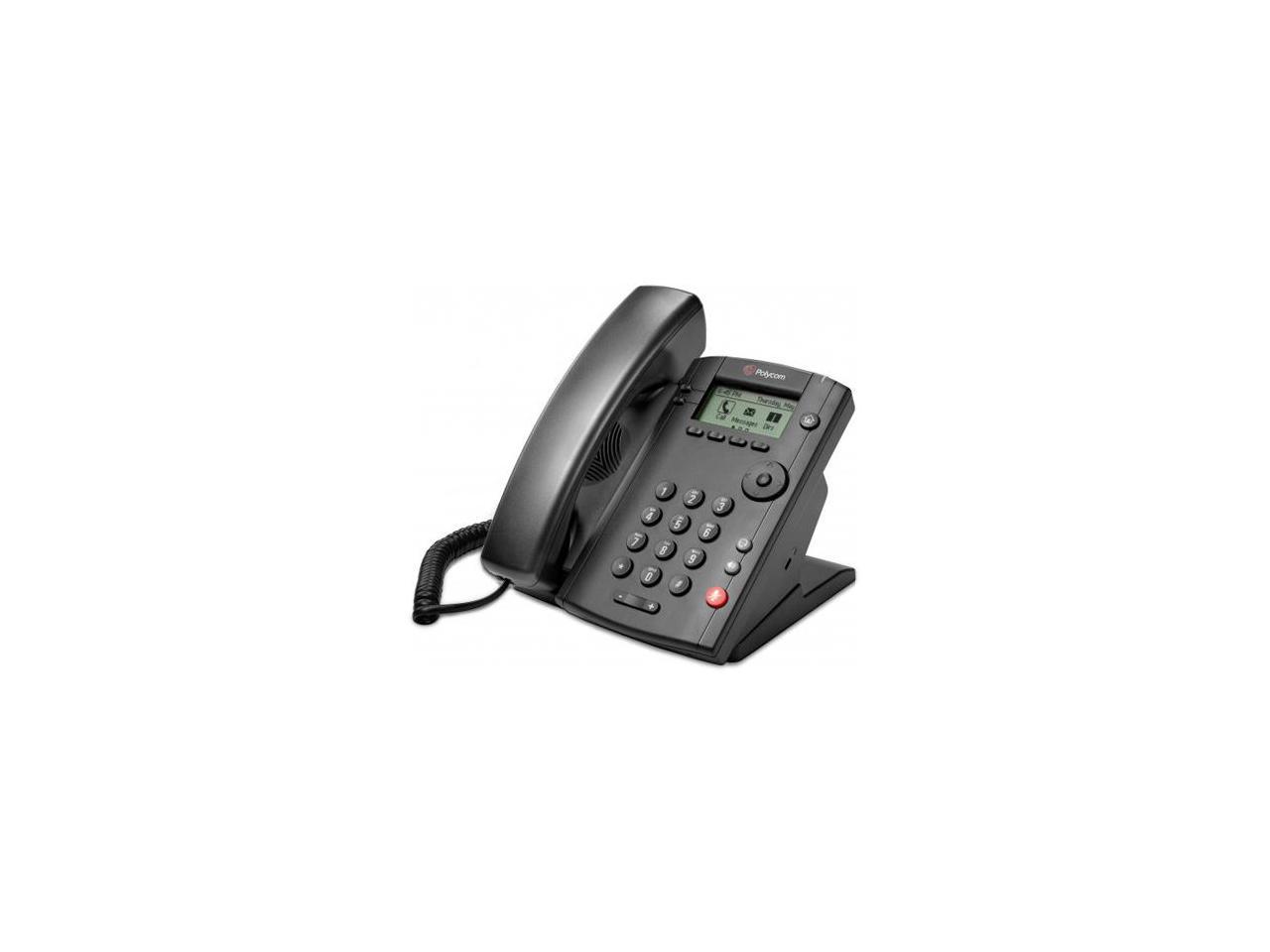 Polycom 2200-40250-025 VVX 101 Business Media Corded VoIP Phone W/ Two 10/100 Ethernet Ports