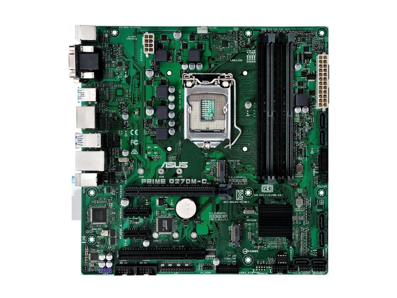 ASUS Motherboard, (PRIME Q270M-C/CSM)