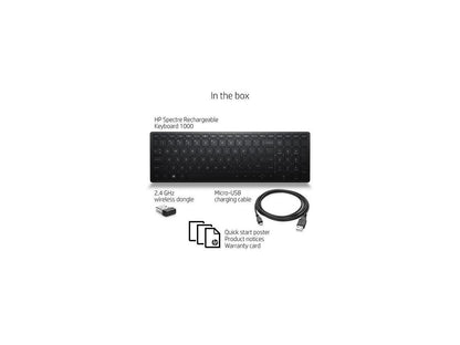 HP 2ER92AA#ABL 1000 Wireless Recharg Kybrd