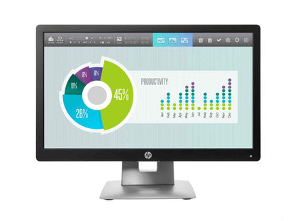 HP EliteDisplay E202 20" HD+ 1600 x 900 HDMI DisplayPort VGA USB 2.0 Hub Anti-Glare LED Backlit IPS Monitor