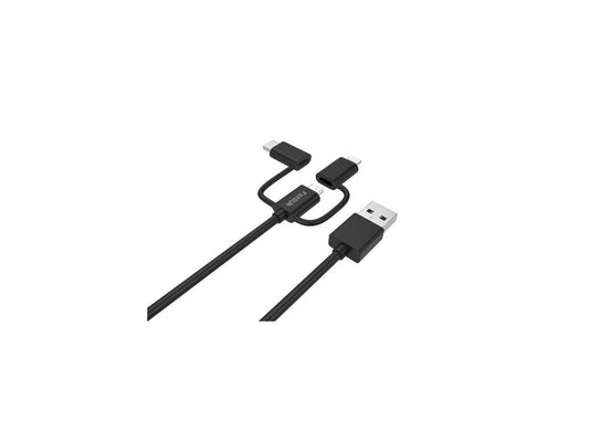 Foxsun Multi USB Charging Cable,3.3 FT/1M 3 in 1 Multiple USB Charger Cable (AM001029)