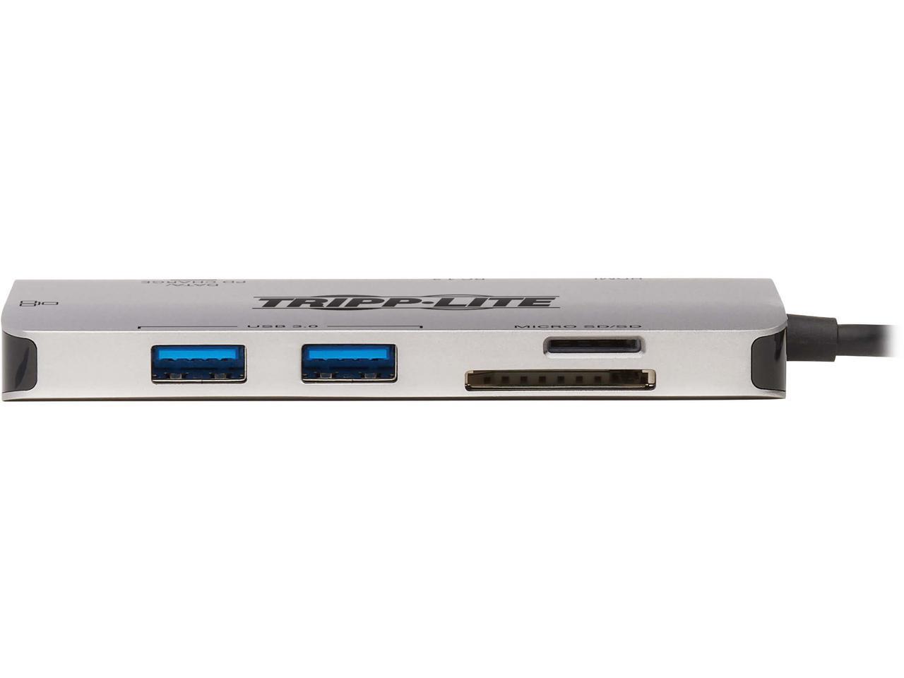 Tripp Lite USB C Docking Station 4k USB Hub HDMI SD/Micro SD Gbe Charging