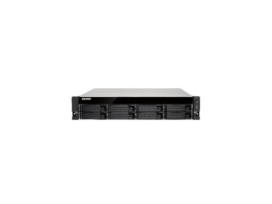 QNAP Intel Xeon E-2124 3.3GHz 8GB DDR4 6GbE 8SATA USB3.1 8-Bay 2U Rackmount NAS for Enterprise