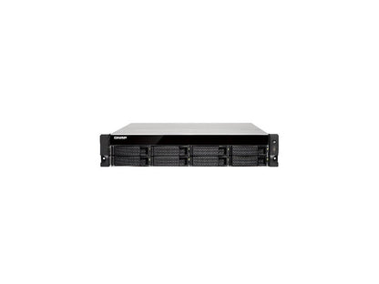 QNAP Intel Xeon E-2124 3.3GHz 8GB DDR4 6GbE 8SATA USB3.1 8-Bay 2U Rackmount NAS for Enterprise