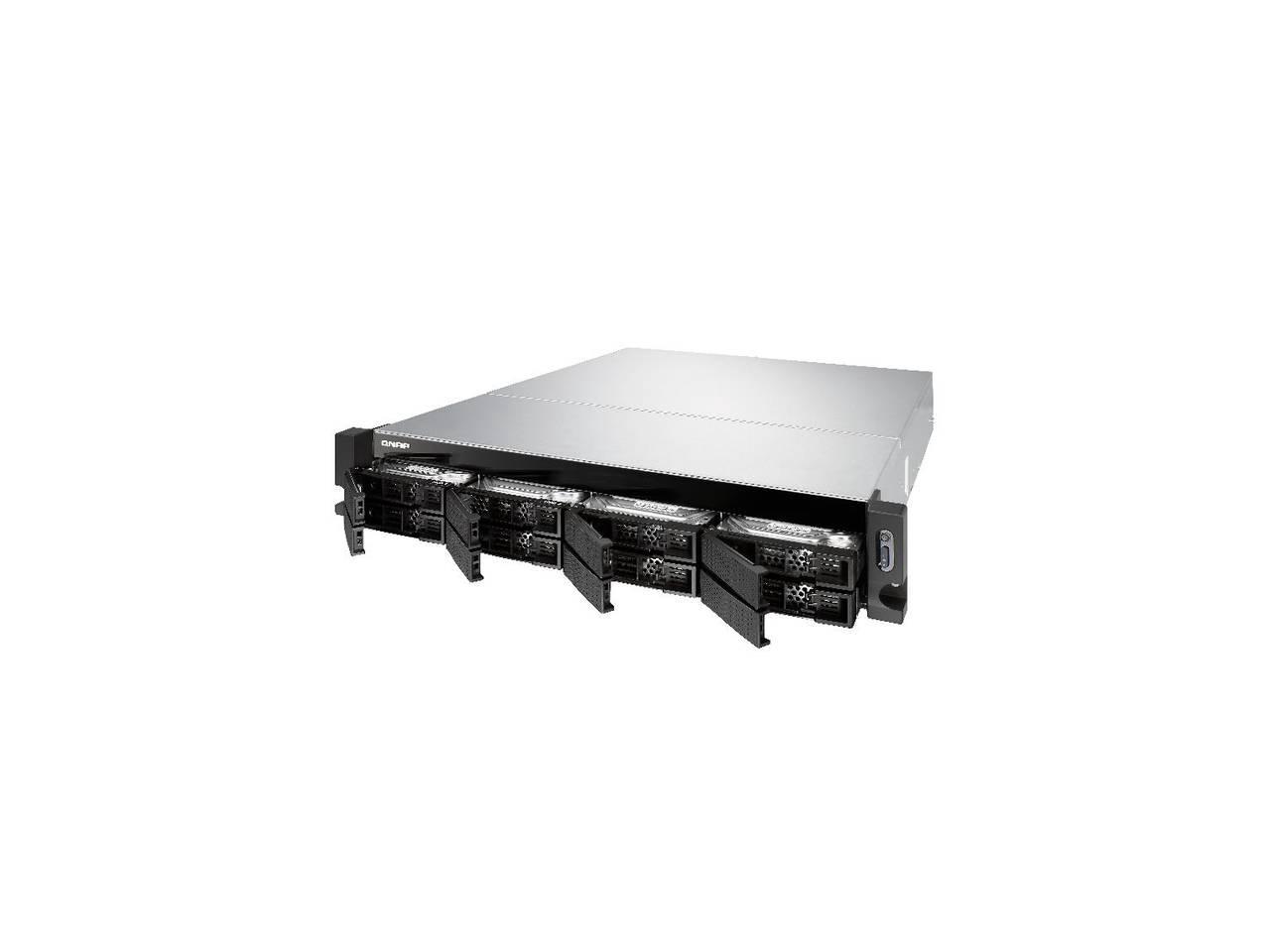 QNAP Intel Xeon E-2124 3.3GHz 8GB DDR4 6GbE 8SATA USB3.1 8-Bay 2U Rackmount NAS for Enterprise