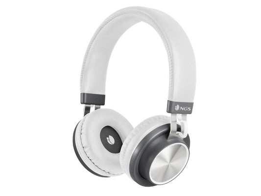 NGS Artica Patrol Wireless BT Stereo Headphones - White