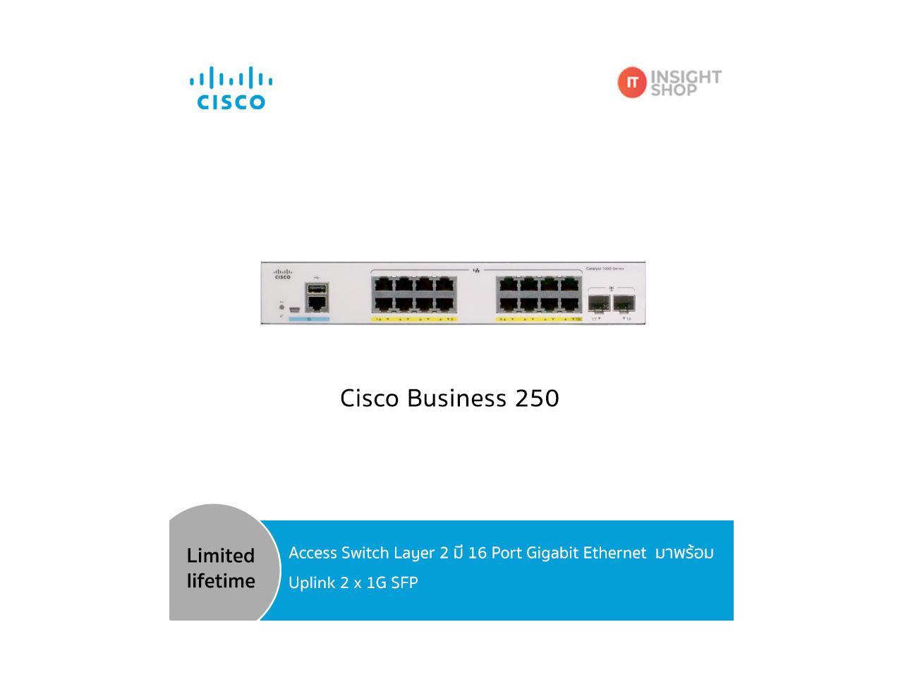 Cisco 250 CBS250-16P-2G Ethernet Switch CBS25016P2GNA