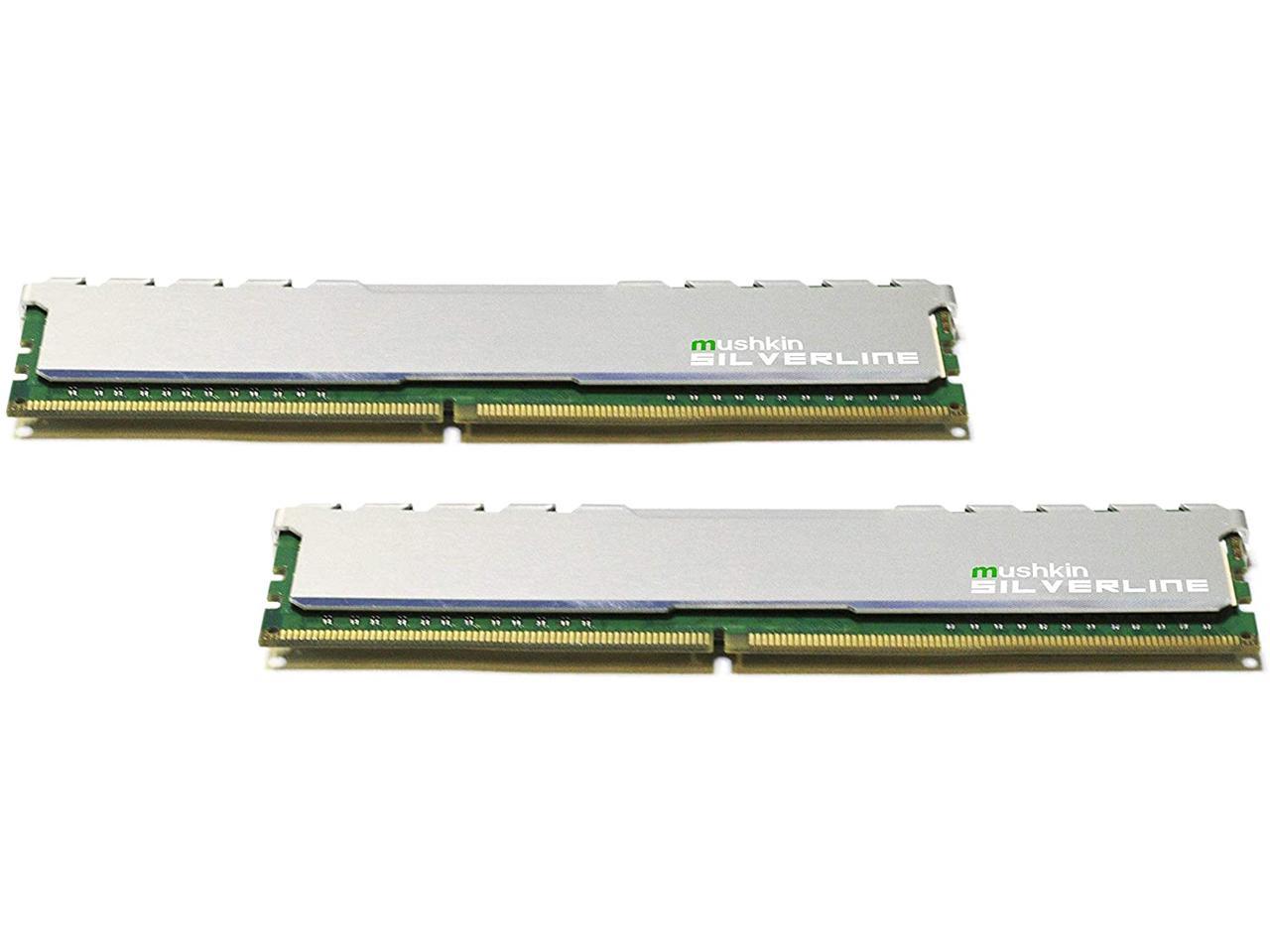 Mushkin 64GB(2x32GB) SILVERLINE DDR4 (PC4-21300) 2666MHz CL-19 – 288-pin 1.2V RAM – Non-ECC – Dual-Channel – Stiletto V2 Silver Heatsink – Desktop Memory Model MSL4U266KF32GX2