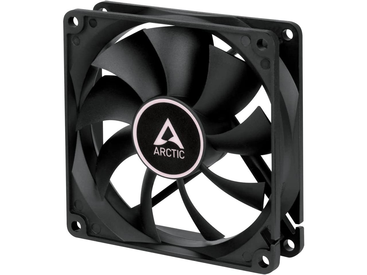 Arctic F9 9.2cm Case Fan, Black, 9 Blades, Fluid Dynamic, 6 Year Warranty