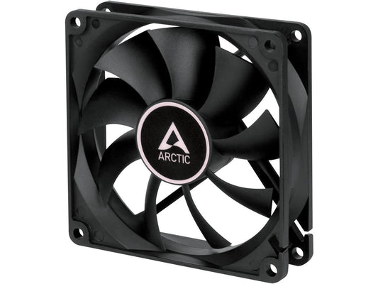 Arctic F9 9.2cm Case Fan, Black, 9 Blades, Fluid Dynamic, 6 Year Warranty