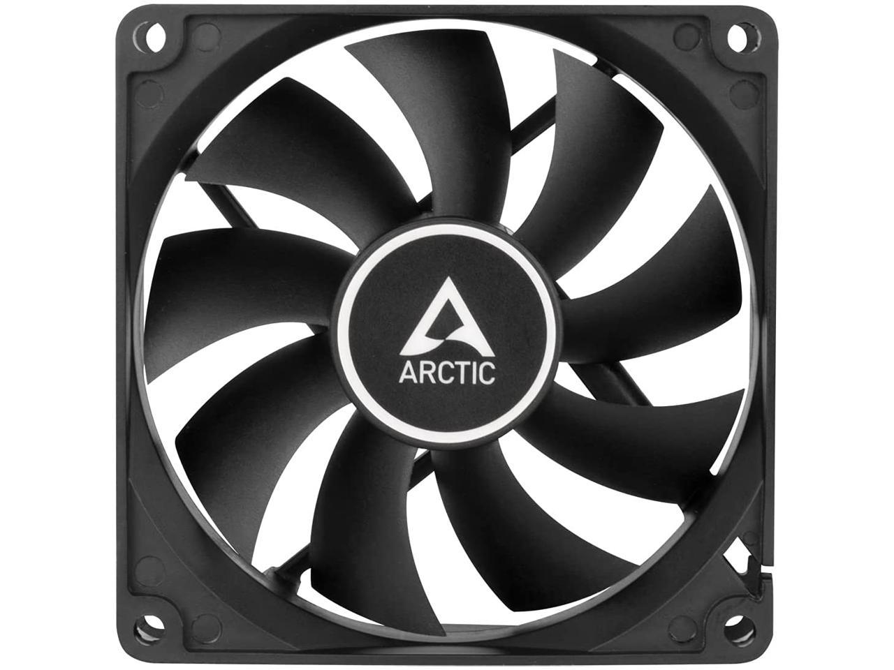 Arctic F9 9.2cm Case Fan, Black, 9 Blades, Fluid Dynamic, 6 Year Warranty