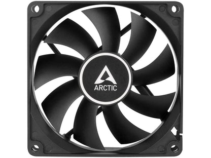 Arctic F9 9.2cm Case Fan, Black, 9 Blades, Fluid Dynamic, 6 Year Warranty